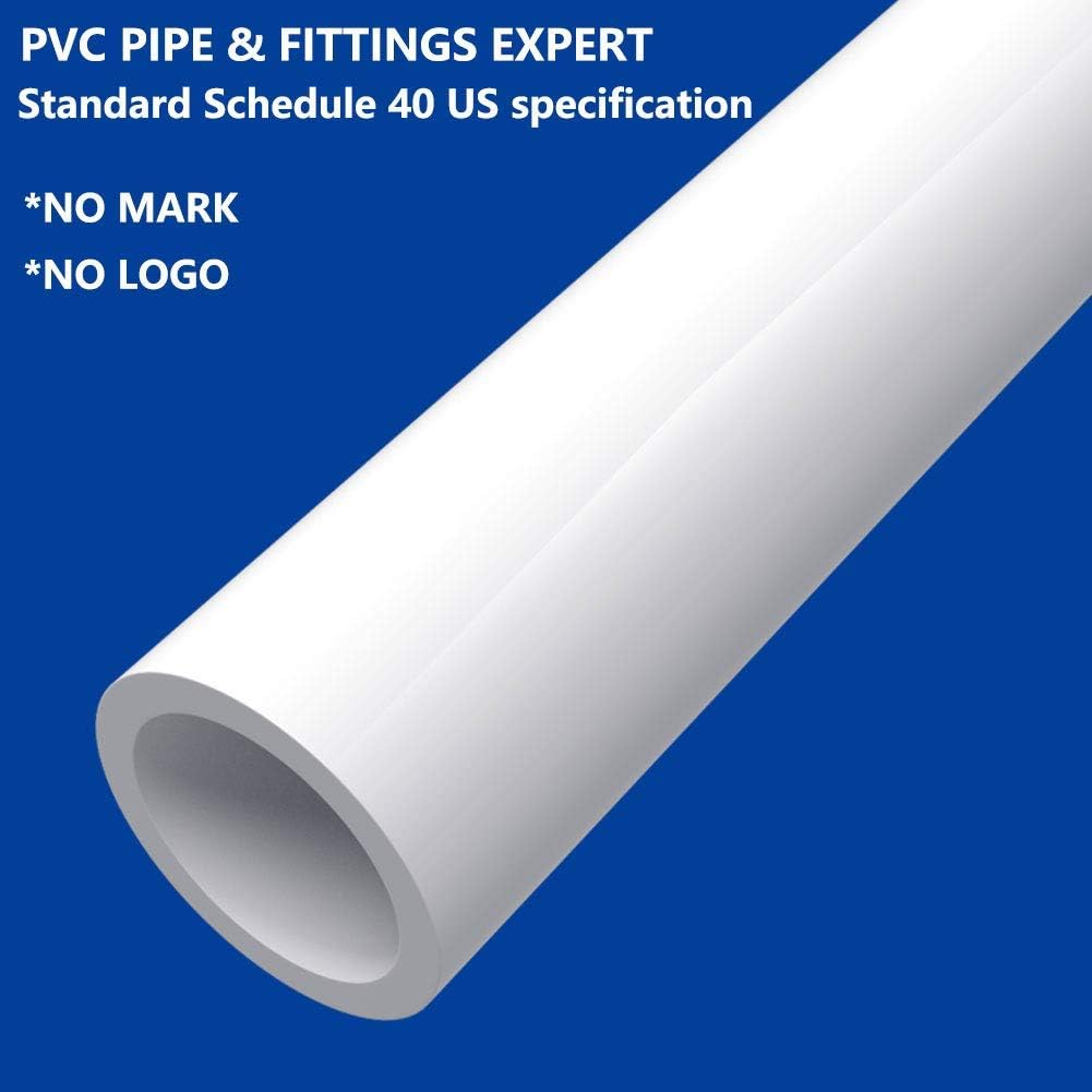 Tubo de PVC de 1 pulgada, proyectos de PVC para el hogar, jardín, invernadero, granja y taller, grado 40, color blanco 40 x 10 unidades