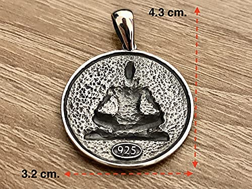 Shiva Pendant Sterling Silver 925 Om Ohm Symbol Large Meditation Charm Chakra Namaste Healed Buddha Yoga Teacher Spiritual Jewelry