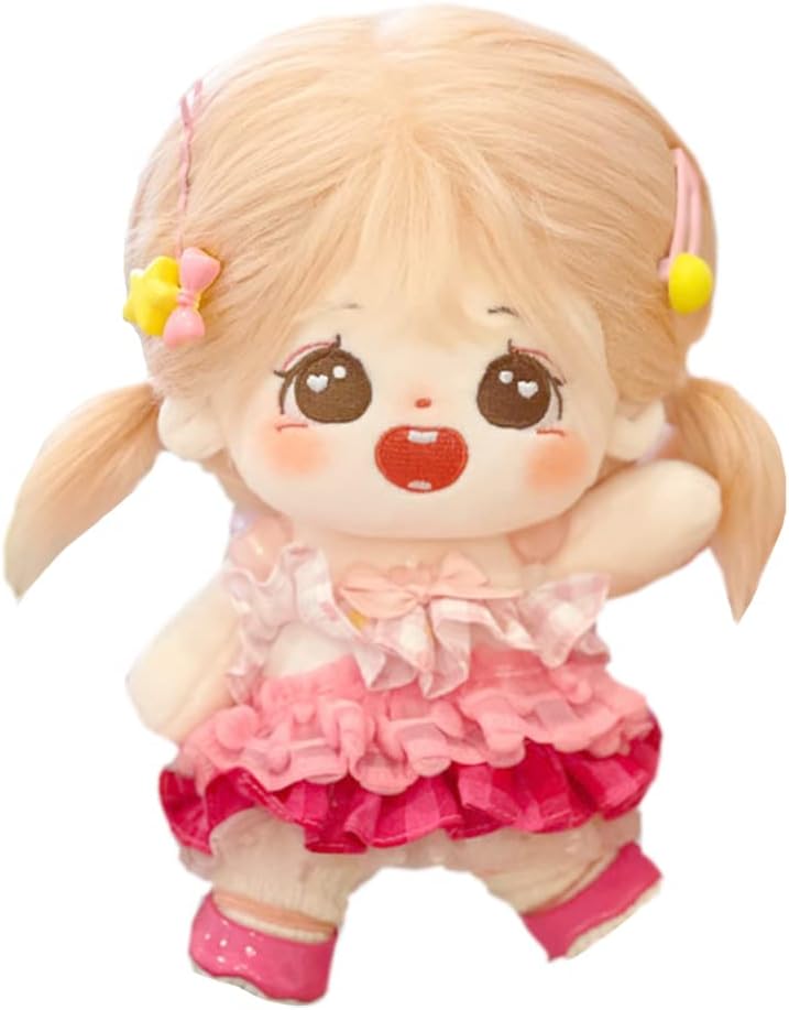 niannyyhouse Muñeca de peluche de 7.9 in para niña, cuerpo de peluche humanoide desnudo, sin atributo, 8 pulgadas, cuerpo normal, ropa, regalos de