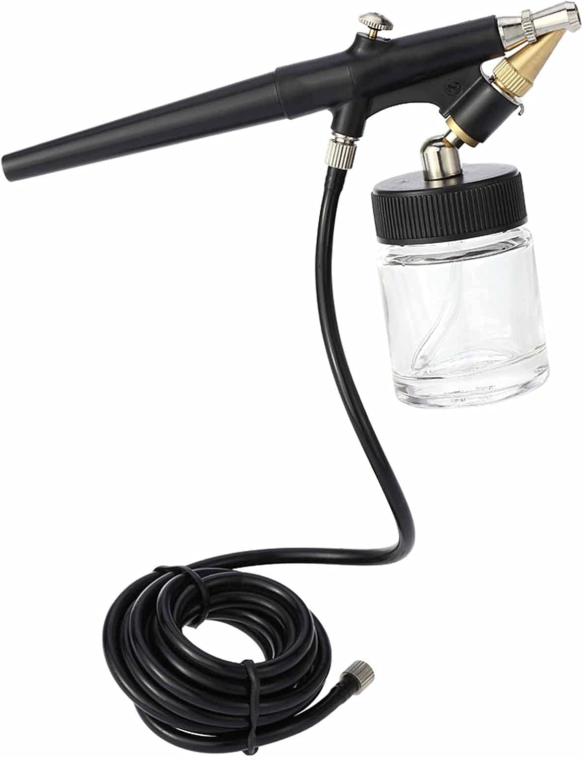 Sand Blaster – Mini kit de compresor de aerógrafo, alimentación de sifón, pistola de pintura con cepillo de aire de acción única, pistola de arena