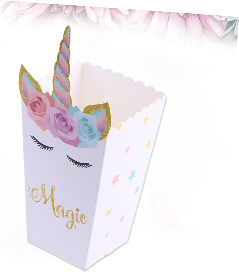 Bolsa de papel de palomitas de maíz, bolsa de comida de papel, contenedor de dulces para bebés, soporte para bolsa de palomitas de maíz, bolsa de