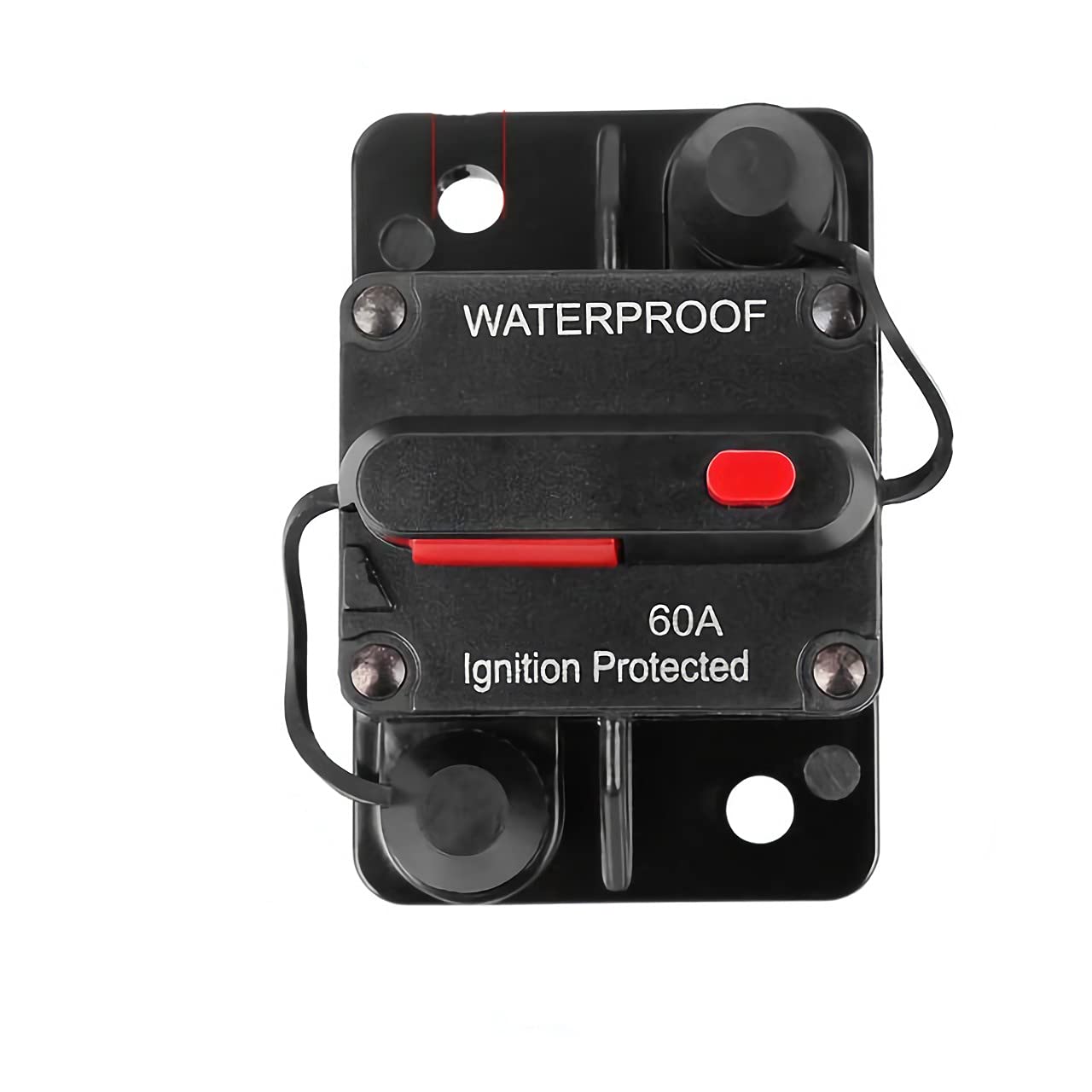 Disyuntor de 60 amperios, disyuntor de 12 V – 48 V CC 60 A con fusible de reinicio manual para motor de arrastre, caravana, vehículos marinos,