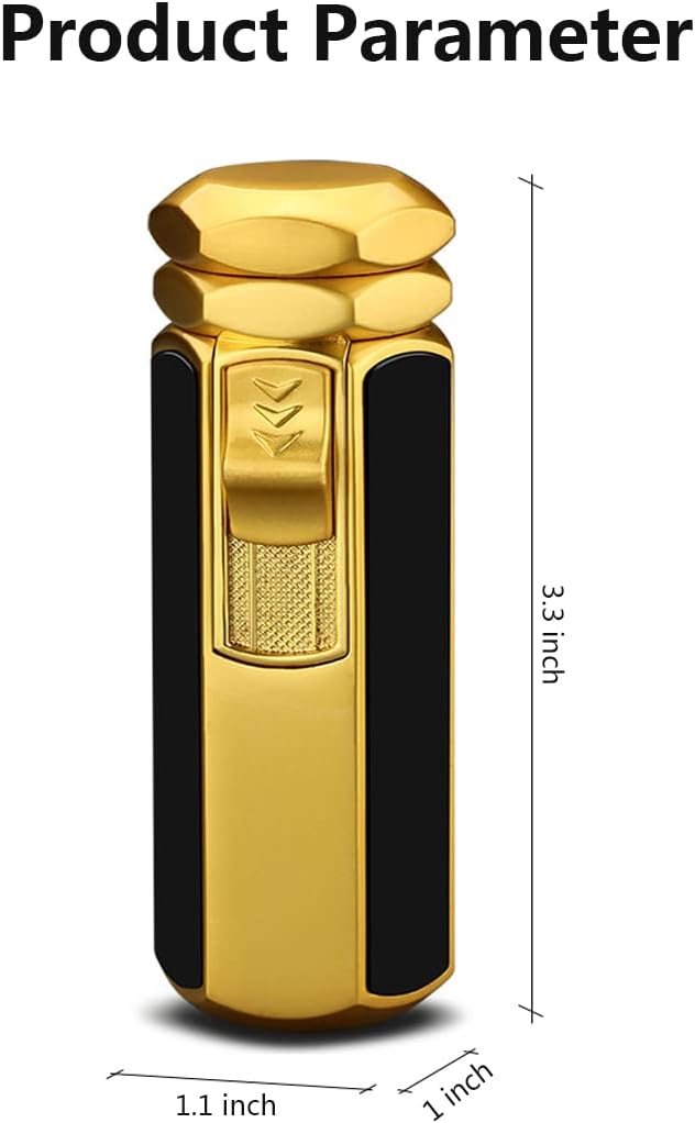 Encendedor de antorcha, encendedor de butano, resistente al viento, recargable, cuatro encendedores de llamas, gran idea de regalo para hombres y