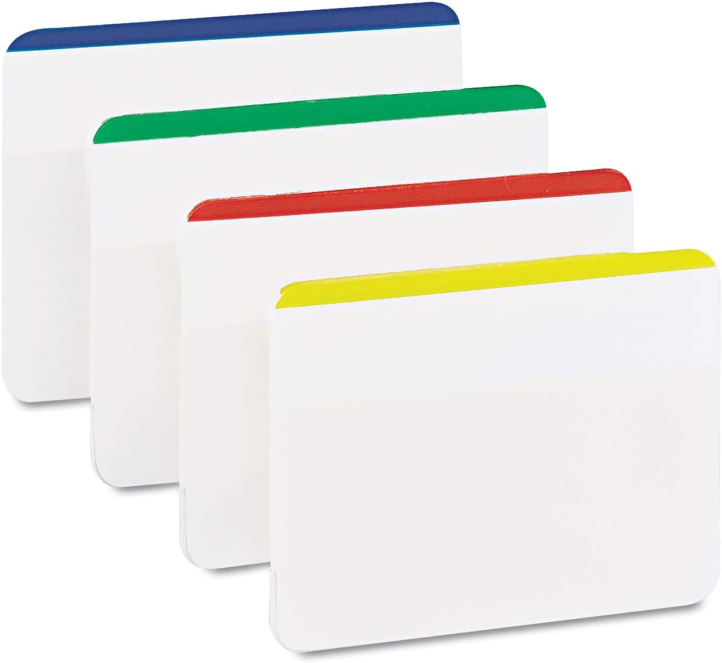 Post-it Pestañas, 2 pulgadas, forradas, colores primarios surtidos, 6 pestañascolor, 4 colores, 24 pestañaspaquete (686F-1) (paquete de 2)