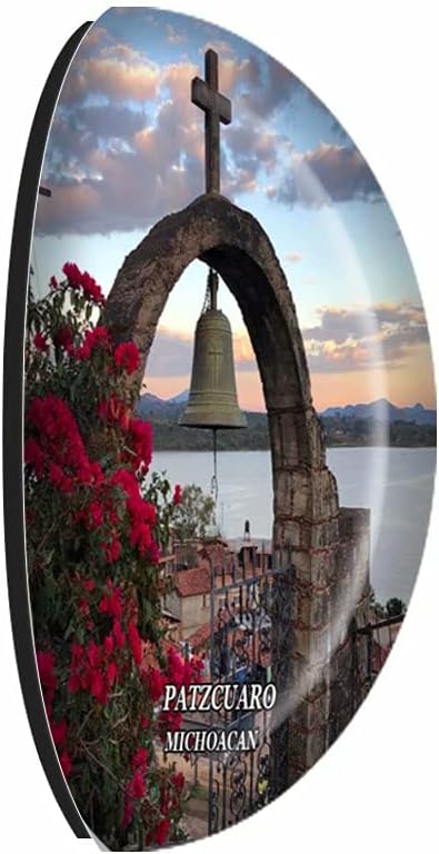 Imanes de cristal para nevera, Patzcuaro Michoacan, México, recuerdo de viaje, calcomanía divertida para regalo, decoración del hogar, oficina,