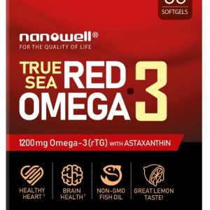 NANOWELL Omega-3 rojo con astaxantina, DHA y EPA – Apoyo inmunológico, aceite de pescado – 60 cápsulas blandas x 1 caja (60 unidades) NANOWELL Omega-3 rojo con astaxantina, DHA y EPA – Apoyo inmunológico, aceite de pescado – 60 cápsulas blandas x 1 caja (60 unidades)