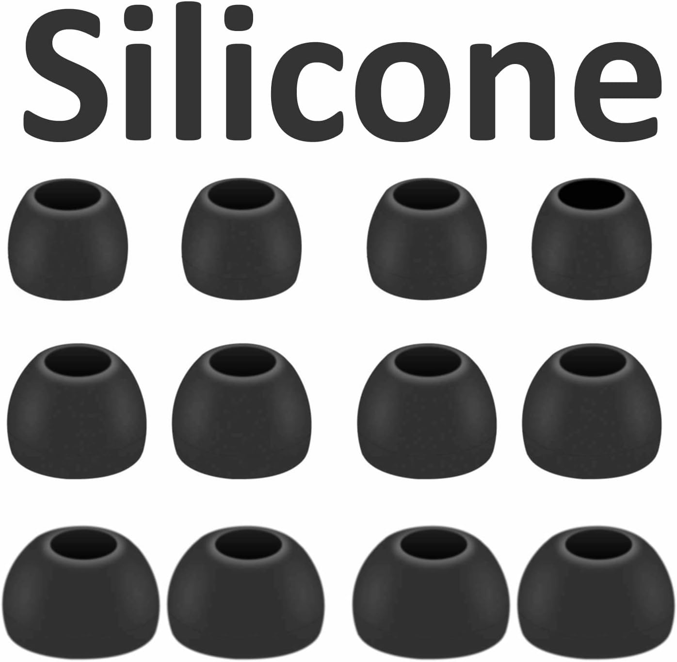 6 pares de almohadillas de silicona de repuesto compatibles con Beats Studio Buds +  Fit Pro, SML 3 tamaños de auriculares, cubierta de gel de goma