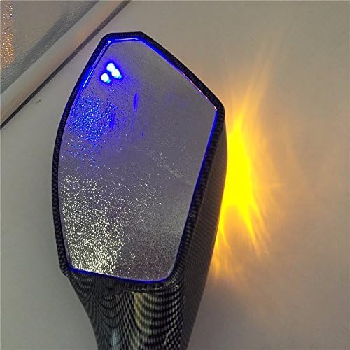 XKH – Espejo de señal de giro LED azul para motocicleta, fibra de carbono, humo, compatible con Honda Cbr 125R 150R Suzuki Sv650S Katana Tl1000R