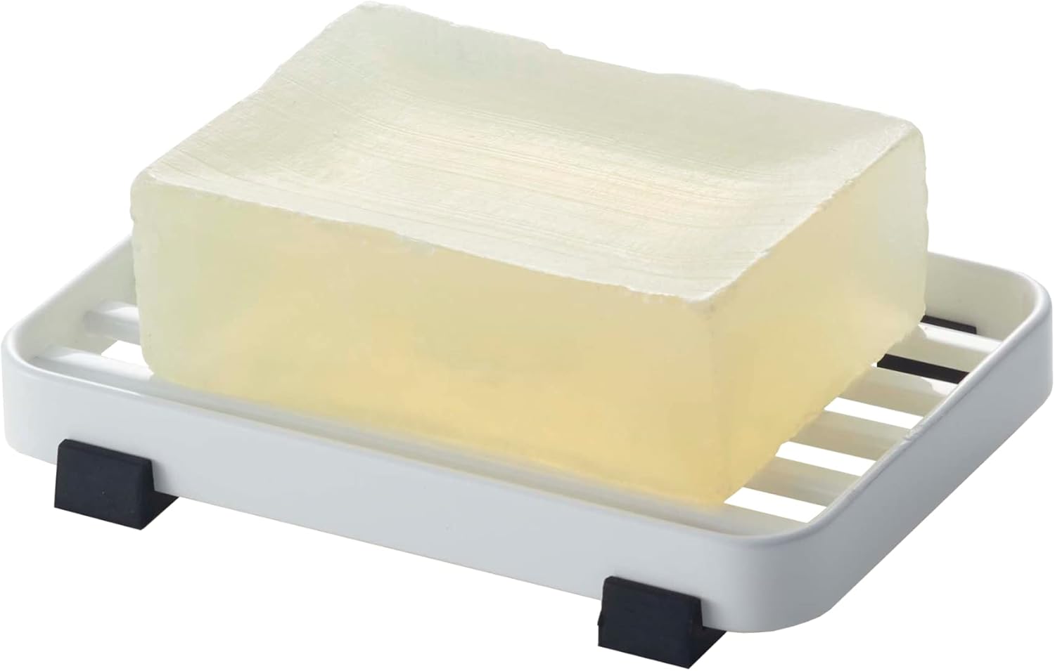 YAMAZAKI Slotted Home Bandeja Soporte Fregadero  Acero  Jabonera, tamaño único, blanco