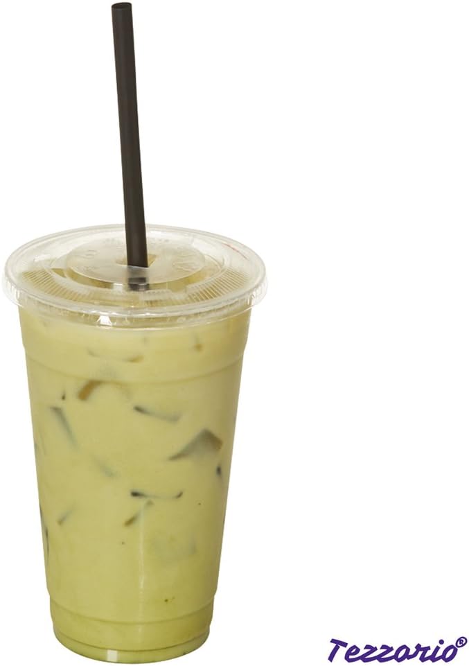 (200 unidades) vasos de plástico transparente de 24 onzas, vasos desechables de PET transparente para bebidas frías, café helado, jugo, refrescos,