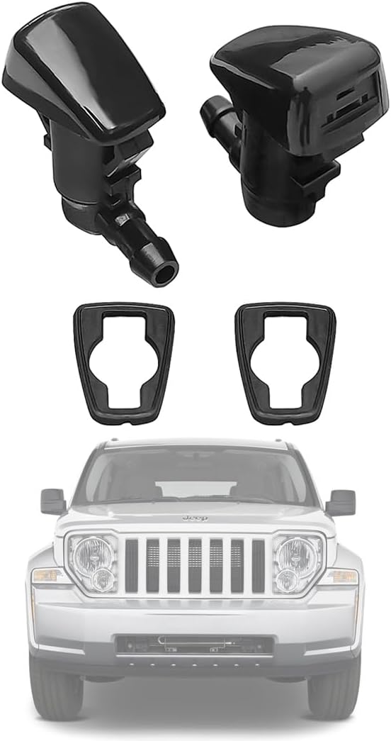 4806312AA – Boquillas de limpiaparabrisas prémium para Dodge Nitro 2007-2012 Jeep Liberty 2008-2013 Commander 2006-2010  Boquilla de chorro de