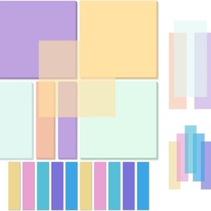 Temiary 500 hojas de notas adhesivas de macarrón transparentes de 3 x 3 pulgadas, nota adhesiva transparente, impermeable, transparente, pestañas Temiary 500 hojas de notas adhesivas de macarrón transparentes de 3 x 3 pulgadas, nota adhesiva transparente, impermeable, transparente, pestañas