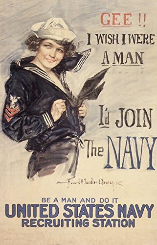 Posterazzi Póster con texto en inglés Gee I Wish I Were A Man de Howard Chandler Christy 1917 (8 x 10)