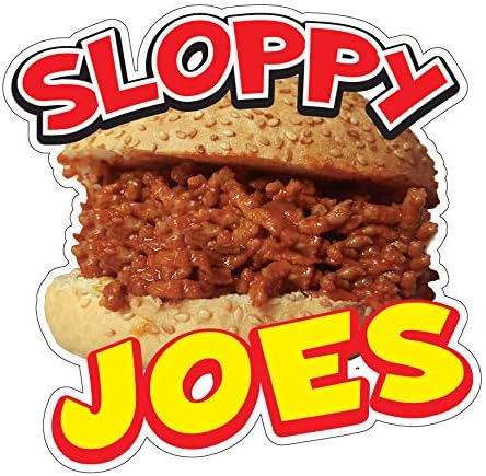 SignMission Sloppy Joes – Calcomanía de 12 pulgadas para camión de alimentos, tamaño