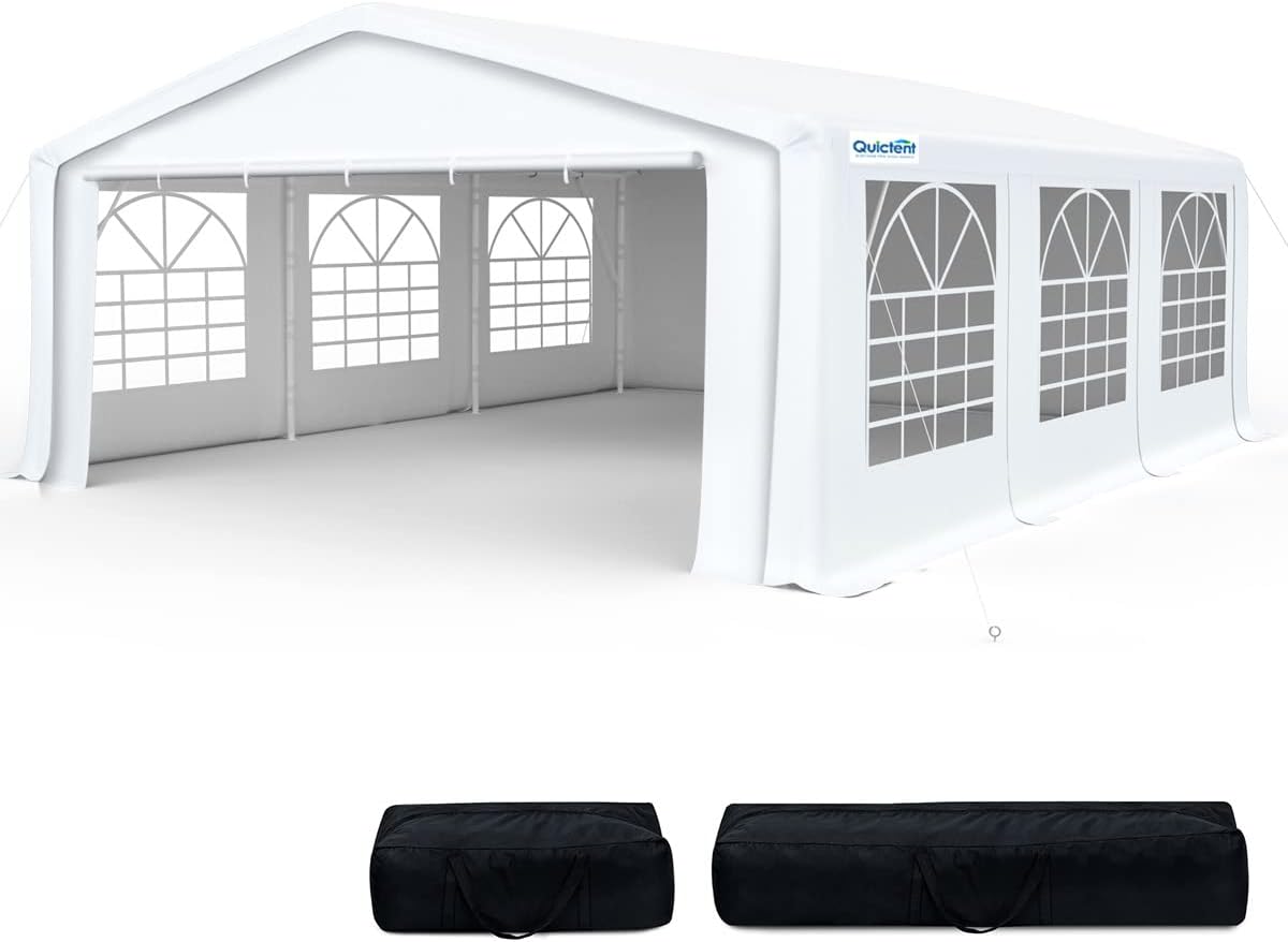 Quictent Tienda de campaña de fiesta de 13 x 20 pulgadas, refugio de eventos de boda resistente, para jardín, glorieta, cochera, garaje portátil con