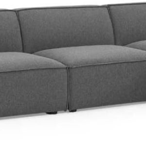 Modway Restore – Sofá modular tapizado, 5 piezas con diván, color carbón Modway Restore – Sofá modular tapizado, 5 piezas con diván, color carbón