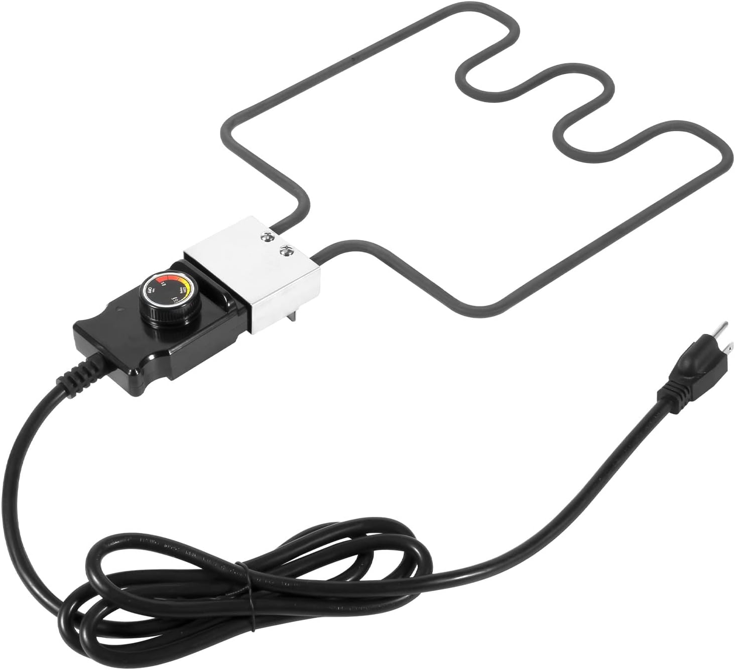 Elemento calefactor eléctrico para ahumador y parrilla con controlador de cable de termostato ajustable, elemento calefactor de 1500 W para