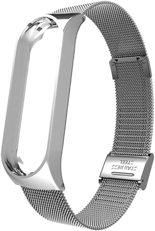 Pulsera de correa de metal para MiBand 5 Mi Band 4 Mi Band 3 Pulsera sin tornillos Mi Band Banda de muñeca Smart Band 5 4 Correa (color  4, tamaño