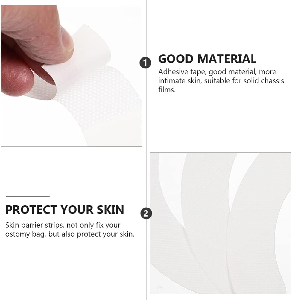 40 tiras de barrera para la piel, cinta elástica de barrera para la ostomía impermeable, extensores hidrocoloides, adhesivos sensibles a la presión,