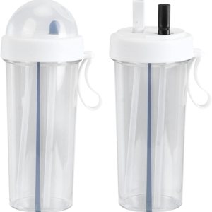 YOUTHINK Botella de agua con pajita, botella de agua innovadora de doble uso, taza de agua con pajita para el hogar, al aire libre, camping, deporte YOUTHINK Botella de agua con pajita, botella de agua innovadora de doble uso, taza de agua con pajita para el hogar, al aire libre, camping, deporte
