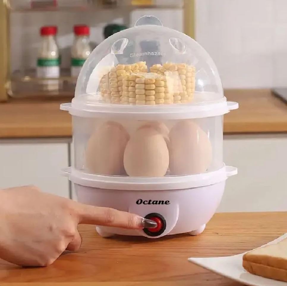 Cocedor de huevos, vaporizador para verduras, caldera eléctrica rápida de huevos, vaporizador de huevos, capacidad para 14 huevos, huevos medianos o