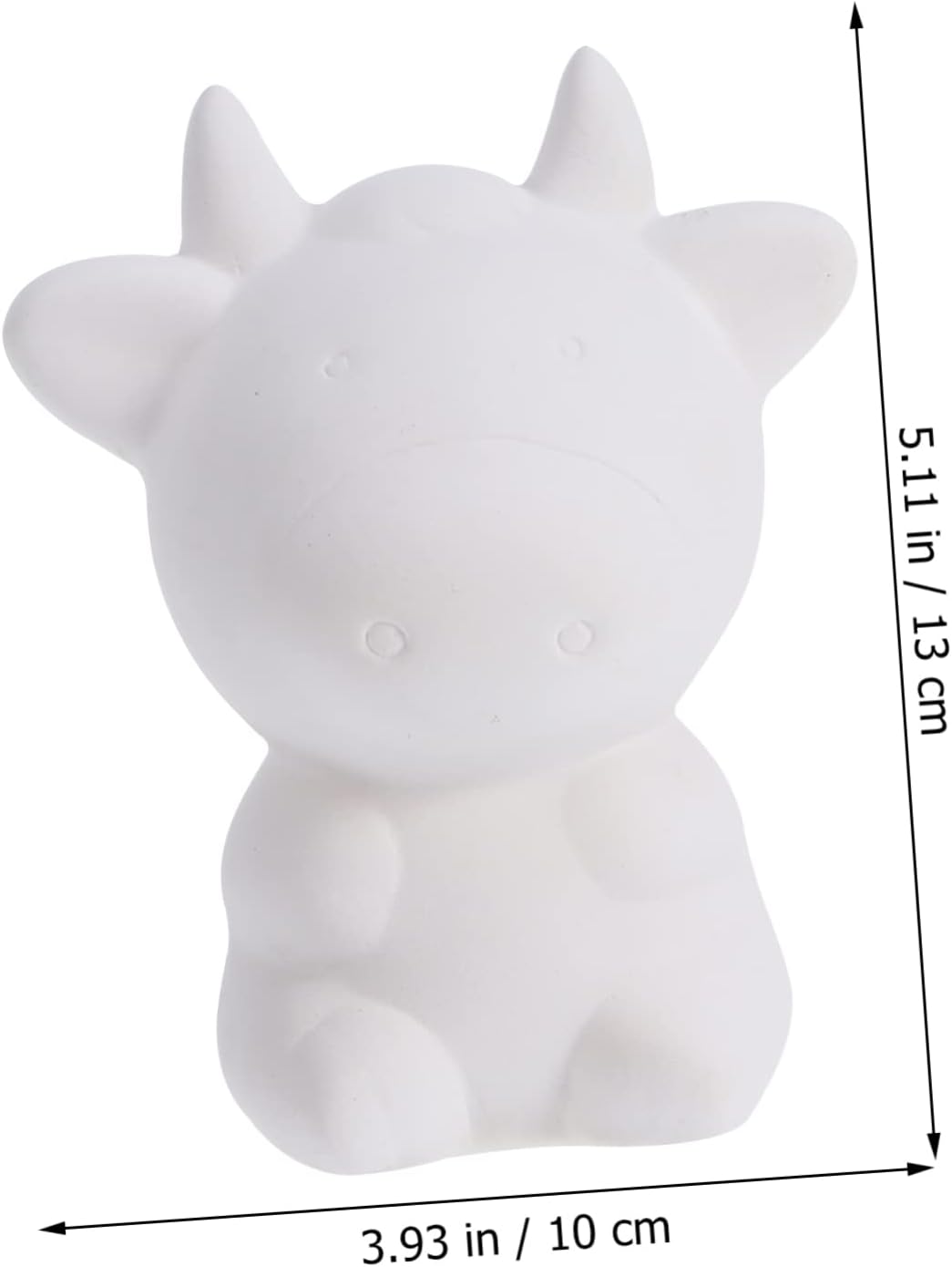 Amosfun Hucha de vaca de 1 pieza, embrión blanco, juguetes para niños, alcancía para niños, pintura para niños, sin esmaltar, olla de ahorro para