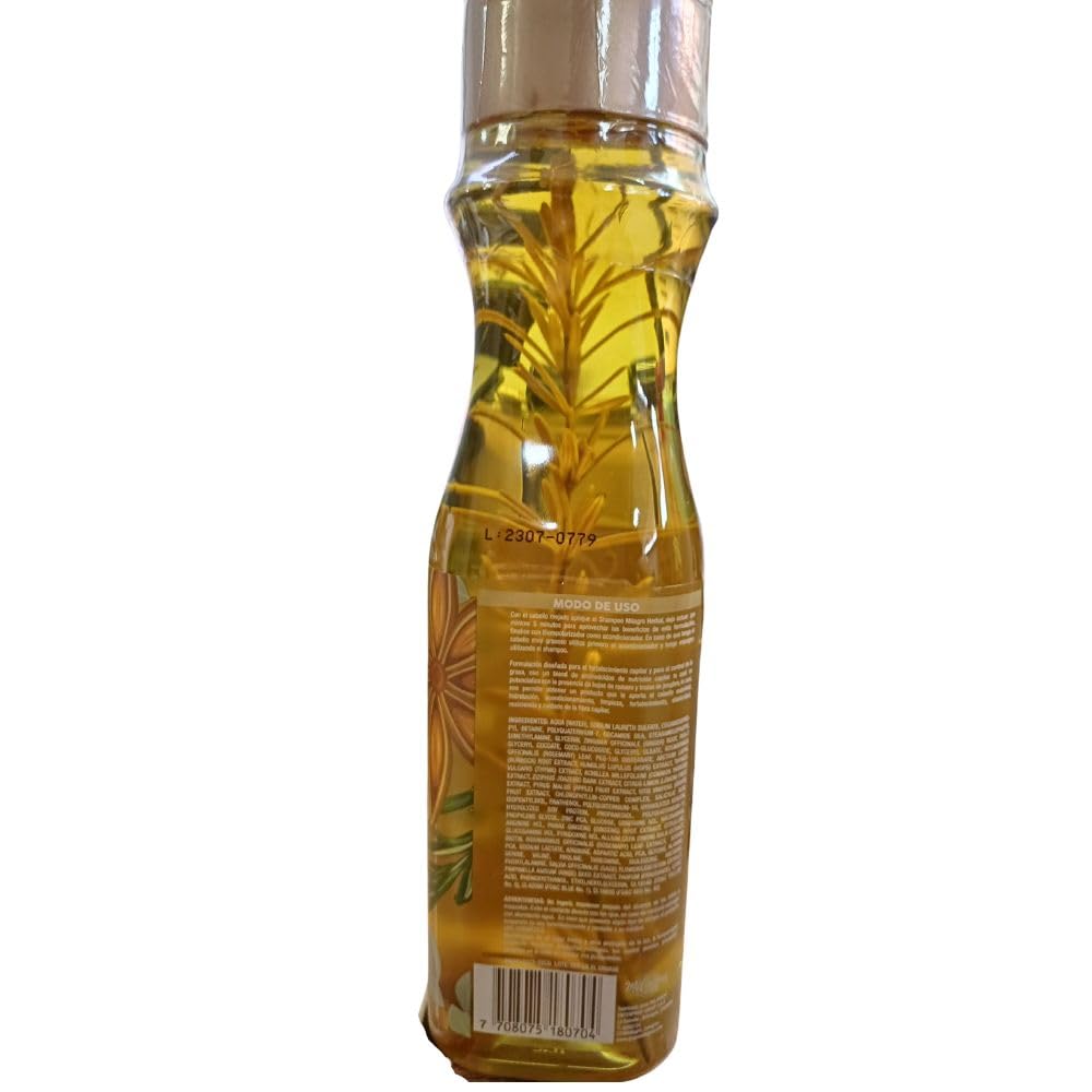 RUUFE Champú de hierbas con romero 100% natural y tónico capilar (paquete de 2) champú milagros herbal y tonico revitalizante capilar milagros herbal