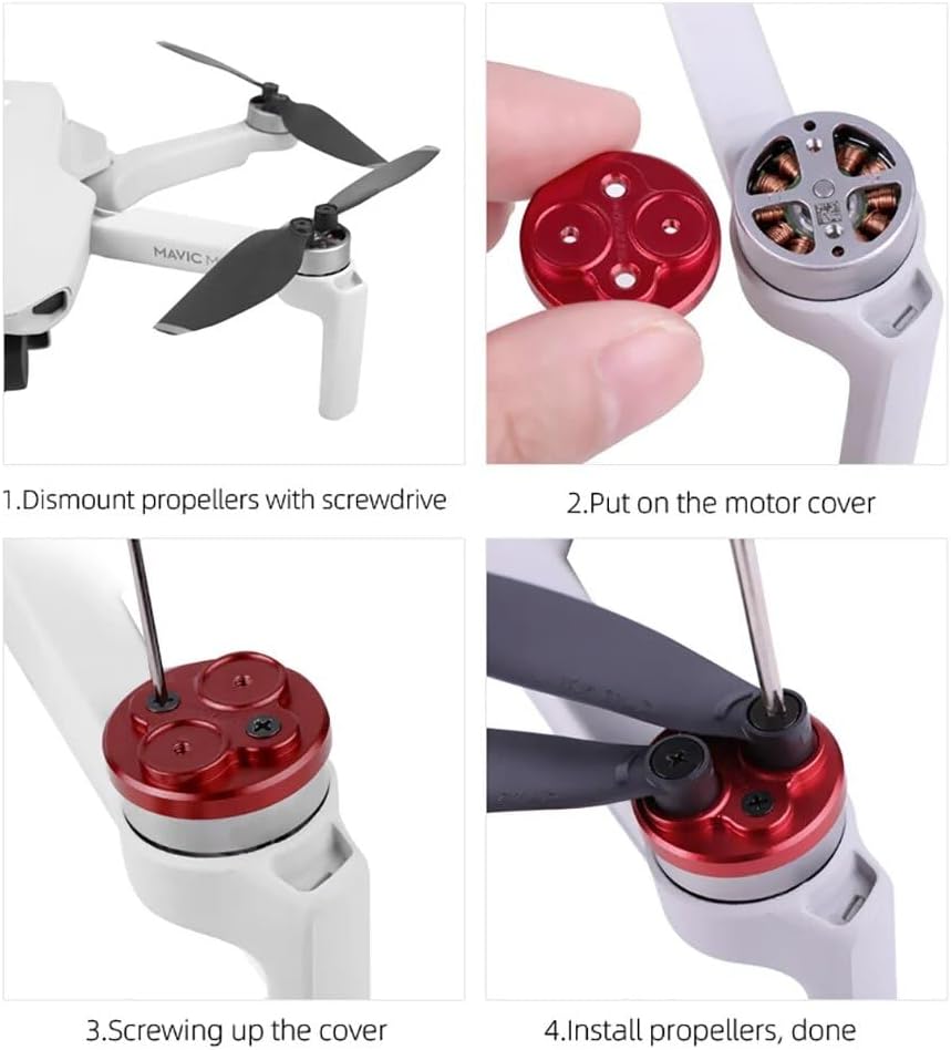 Para D-JI Mini 3 Pro 2SEMavic Mini Motor Cover Anti-Bump Propellers Cubierta de protección de aleación de aluminio Accesorios (Color  Mini 2 SE