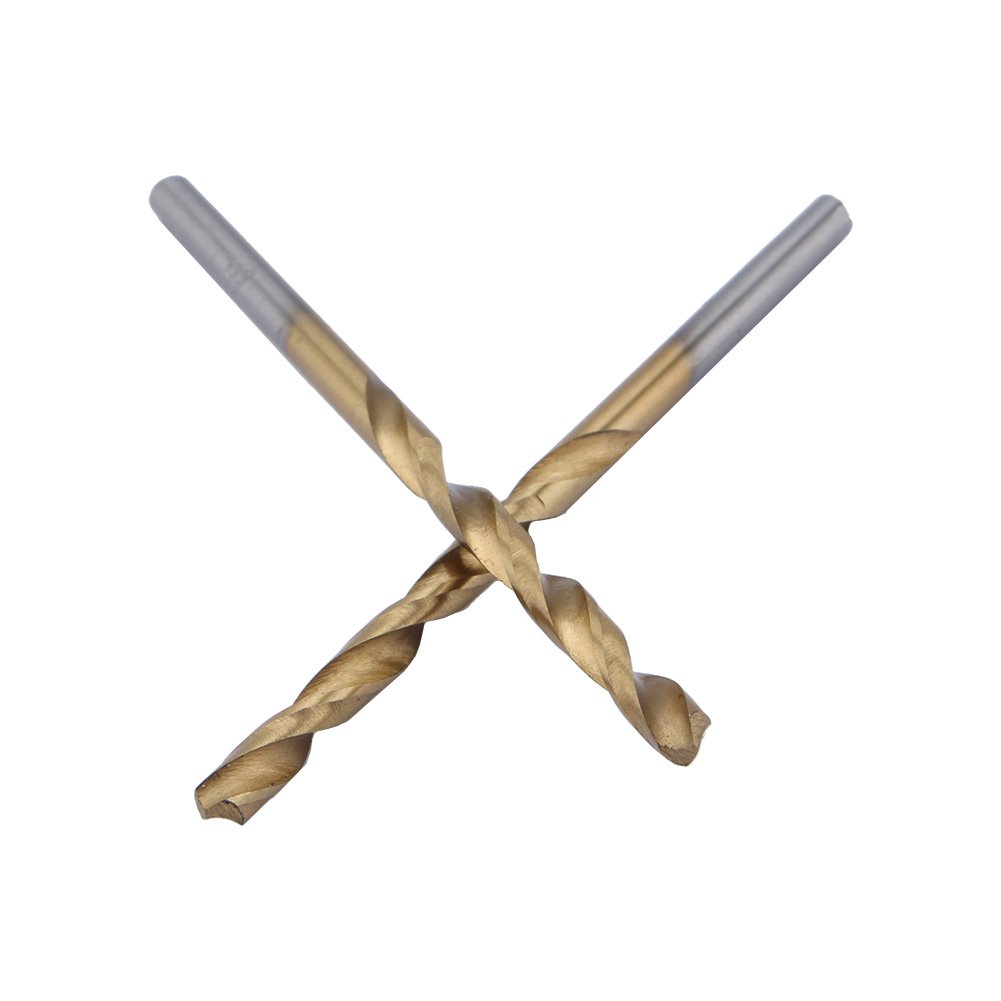 Juego de 50 brocas helicoidales con vástago HSS recubierto de titanio de acero de alta velocidad Mini broca micro exactitud 11.522.50.118 in