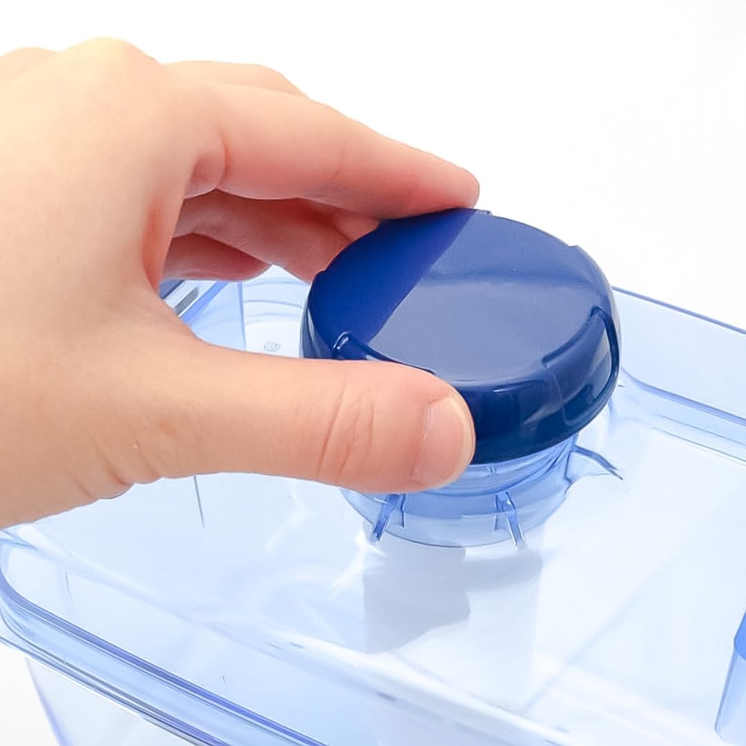 Tsukemono – Contenedor rectangular para hacer pepinillos instantáneos, fabricado en Japón, sin BPA (azul, 0.8 litros)