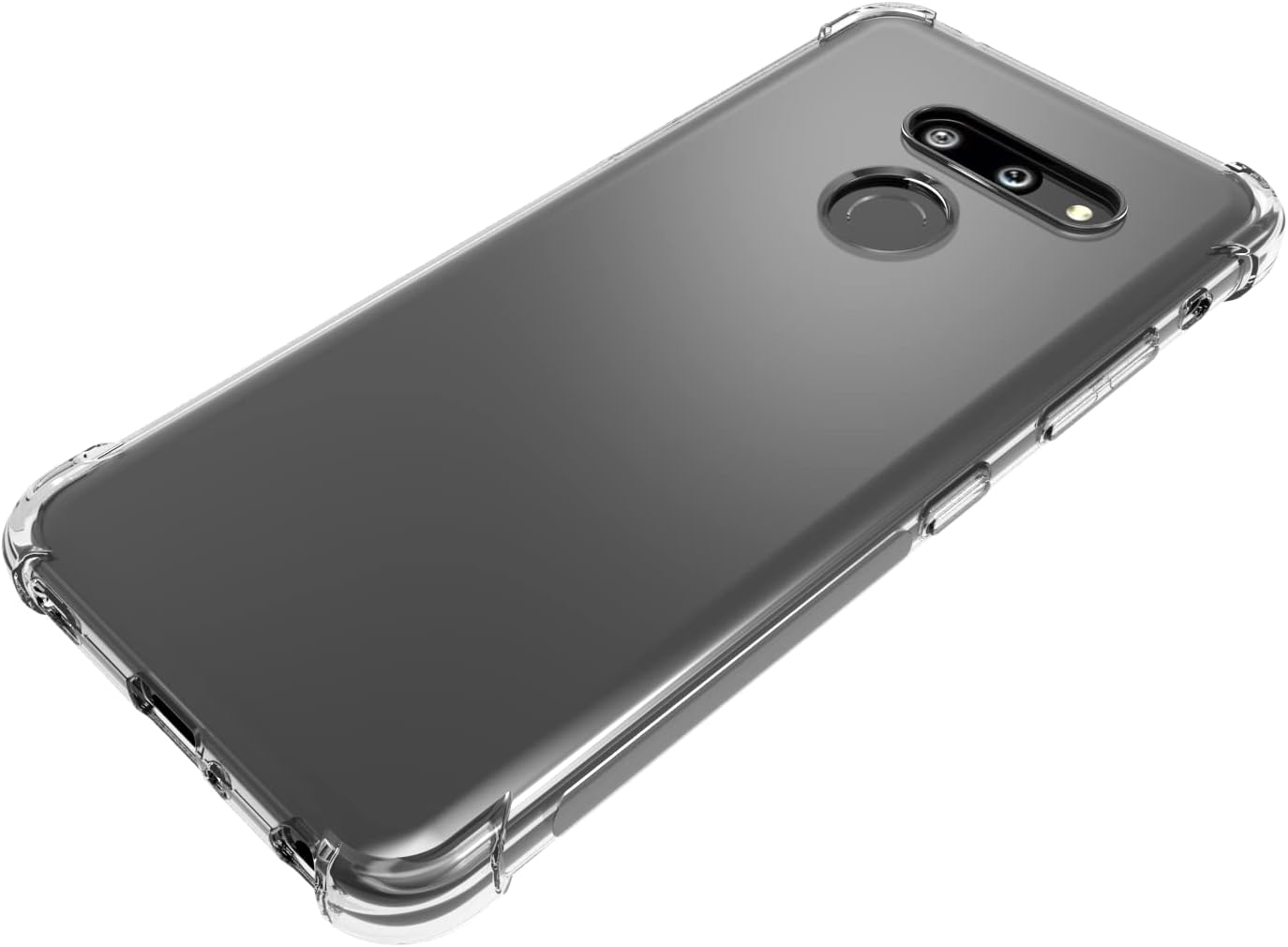 Funda para LG G8 ThinQ Clear TPU Cuatro Esquinas Cubierta Protectora Transparente Suave