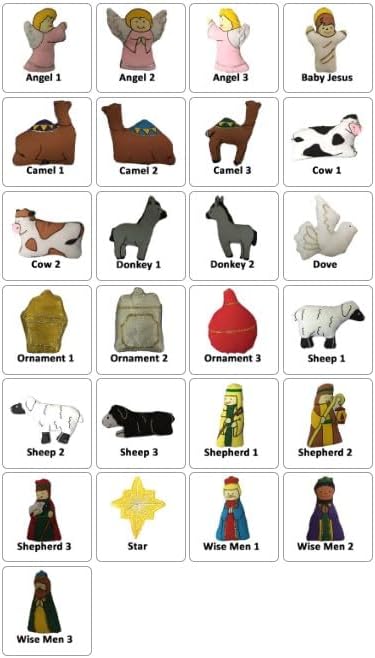 Pockets of Learning – Calendario de Adviento personalizado de natividad tradicional  Decoración navideña, escena del pesebre de la guardería,