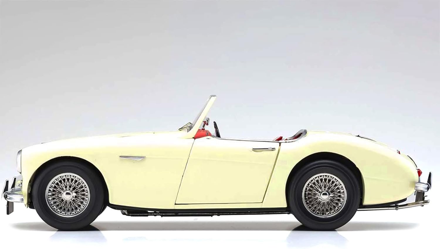 Kyosho Austin Healey 3000 Mk-1 (BN7) Convertible RHD (conducción a la derecha) Inglés Blanco 118 Modelo de coche fundido a presión 08149 EW