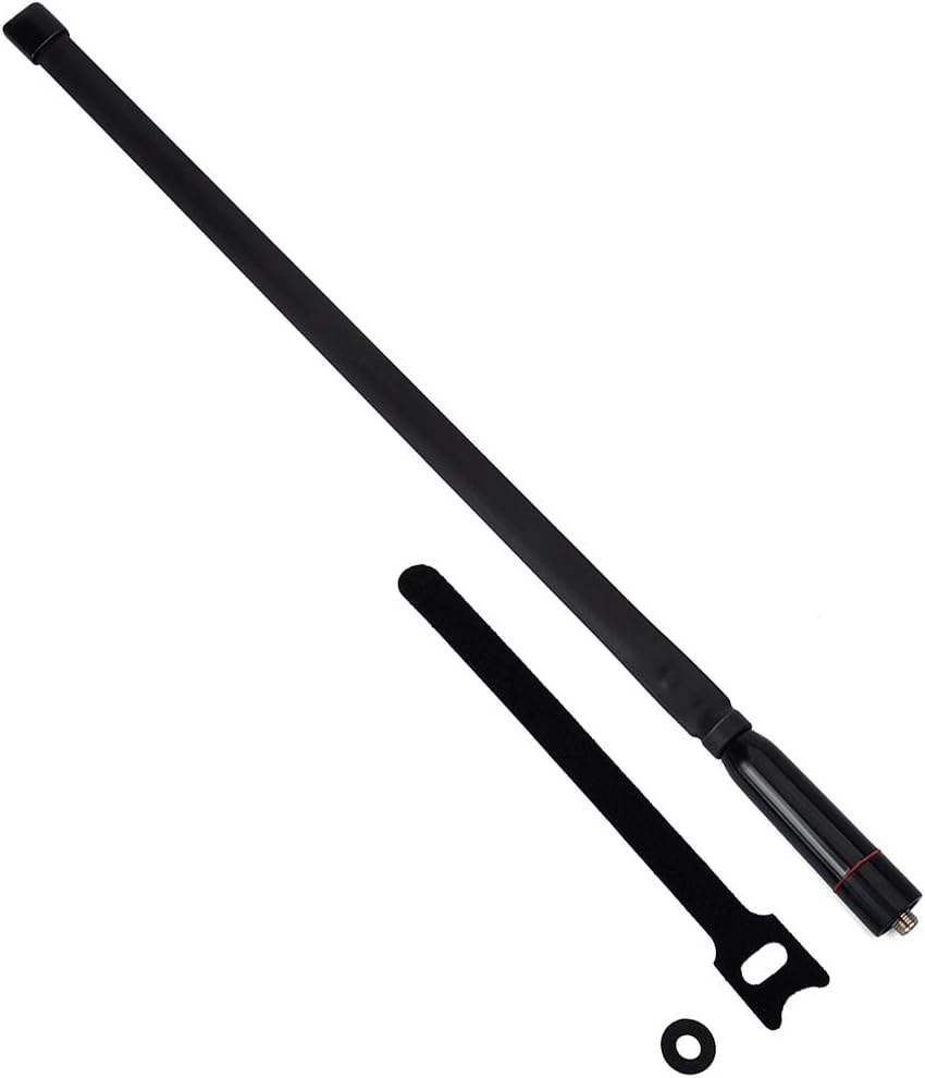 HYS SMA-Antena de mano de doble banda de 15.3 pulgadas súper plegable VHFUHF (144430 Mhz) antena para radios BaoFeng uv-5r uv-82 f8hp BF-F8+ Kenwood