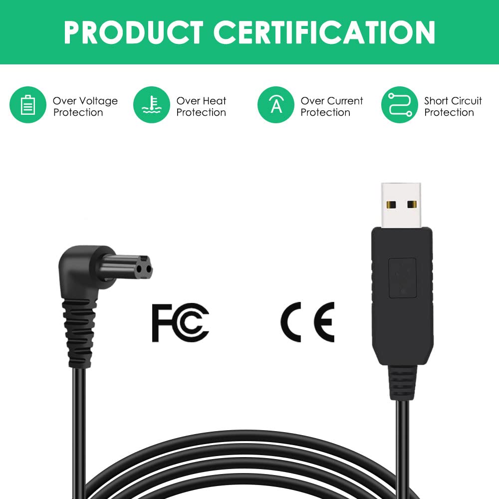 Cargador USB para taladro manual 90627870-01 compatible con Black and Decker BDCSFS30C BDCSFS30C-CA BDCS20C BDCS50C BDCD8C Adaptador de fuente de