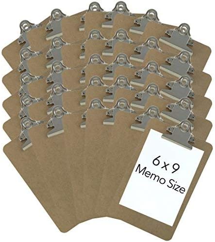 Portapapeles estándar de 6 x 9 pulgadas, tamaño de memorando, cartón rígido (paquete de 30) (bolígrafo no incluido, solo para báscula)