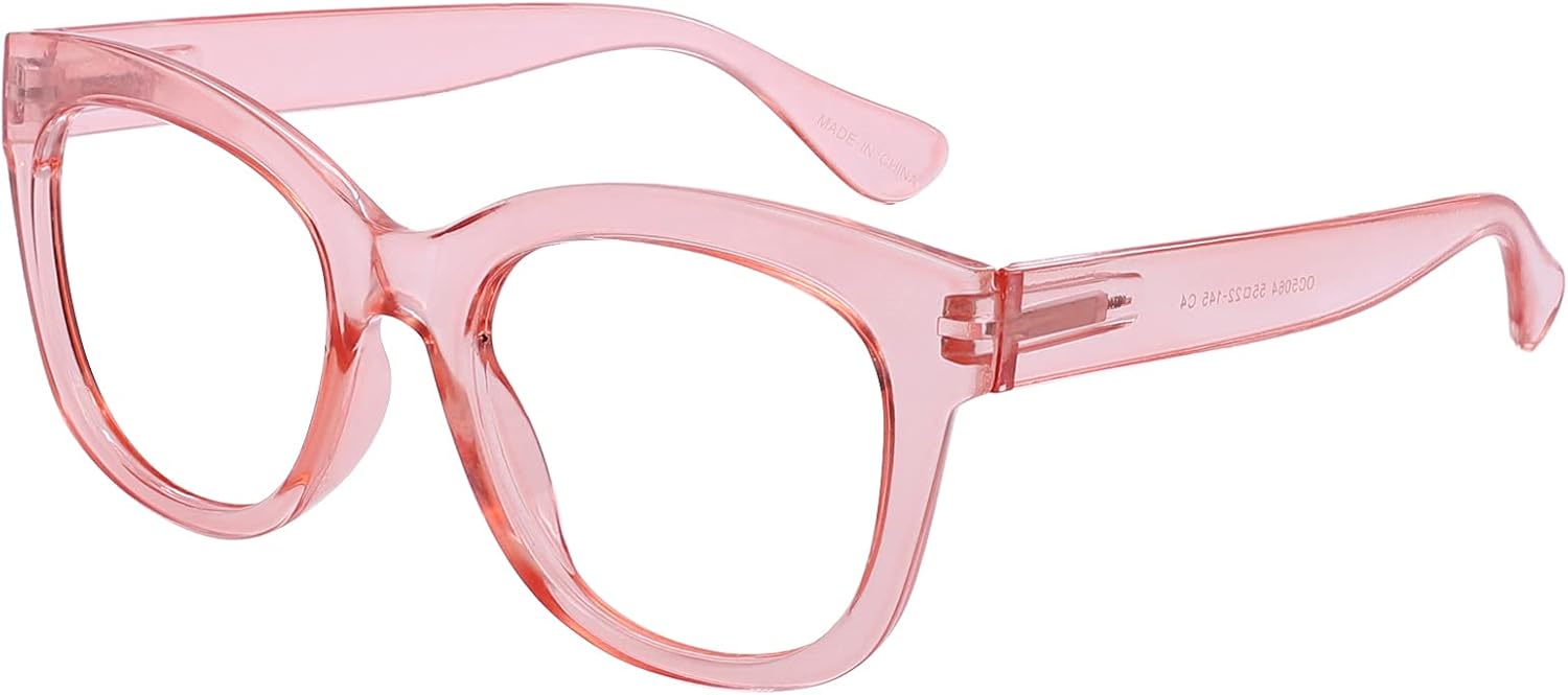 Gafas de lectura de gran tamaño para mujer, lectores grandes 0 1.0 1.25 1.5 1.75 2.0 2.25 2.5 2.75 3.0 3.5 4.0 5.0 6.0 (rosa, 125)