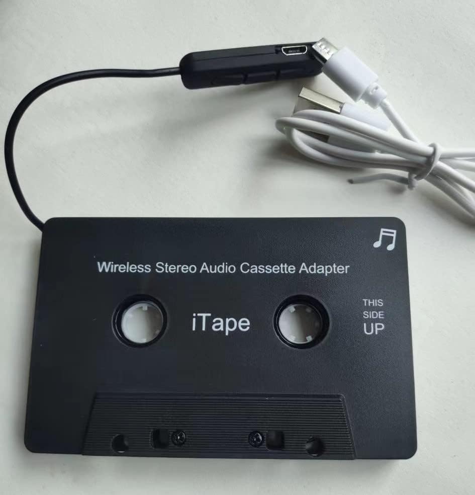 Adaptador de casete para coche Bluetooth Audio Receptor Trabajo Mientras Carga Soporte TF Tarjeta