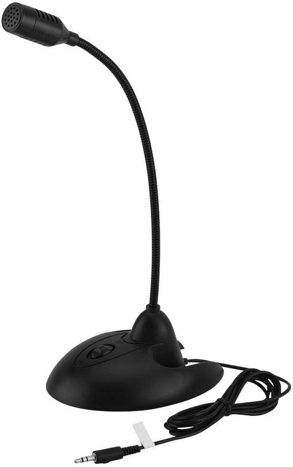 Micrófono portátil, cuello de cisne flexible, micrófono de pie de escritorio, micrófono estéreo de karaoke para reuniones de oficina, chat de voz en