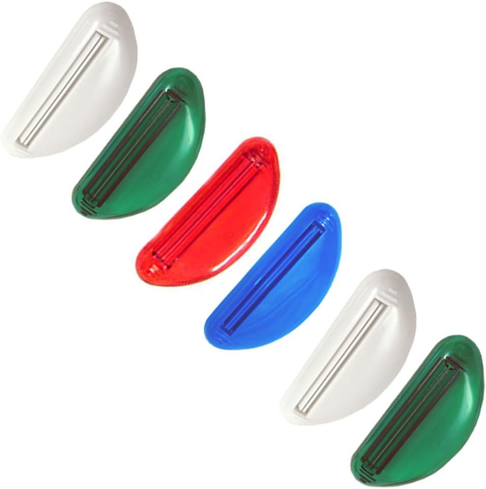 Extracto de baño rodante del sostenedor del dispensador de pasta de dientes del exprimidor del tubo del Ez de plástico 6
