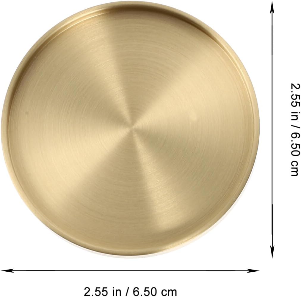 HEMOTON Posavasos de latón, posavasos para mesa de café para bebidas, vivos para bebidas calientes o frías, gruesos, antideslizantes,