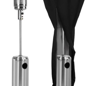 Cubierta impermeable para calentador de patio, con cremallera, 210D, para exteriores, redondas, color negro (89 x 33 pulgadas de profundidad x 19 Cubierta impermeable para calentador de patio, con cremallera, 210D, para exteriores, redondas, color negro (89 x 33 pulgadas de profundidad x 19