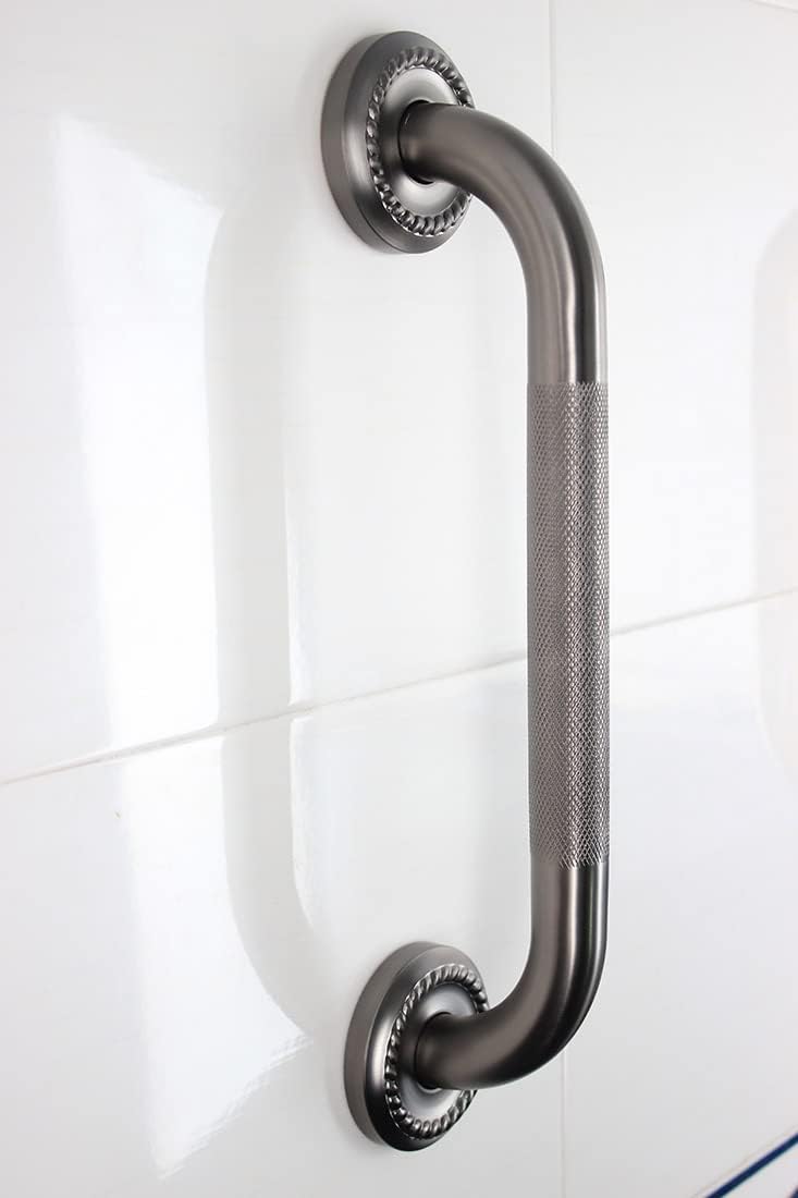 Barra de agarre de ducha de baño texturizada, pasamanos de bañera de 16 pulgadas, reposabrazos de seguridad de construcción resistente, disponible