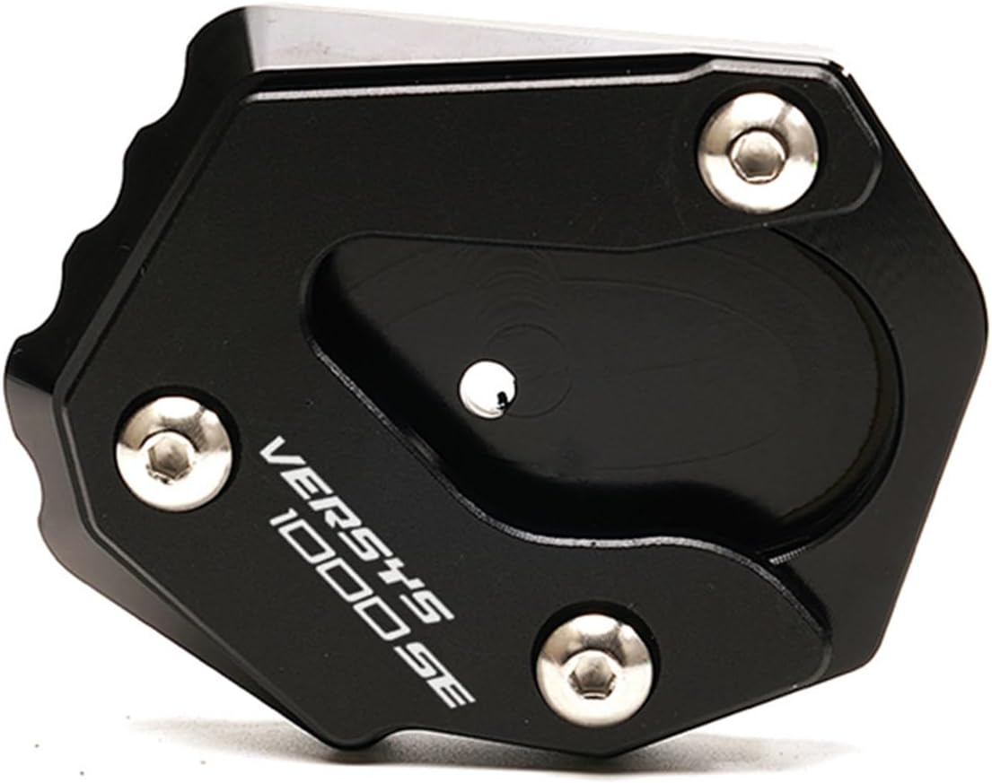 Aluminio CNC para Kawasaki VERSYS1000 SE Versys 1000 SE 2019-2022 Motocicleta CNC Pie lateral Soporte de extensión Placa de soporte (Color negro)