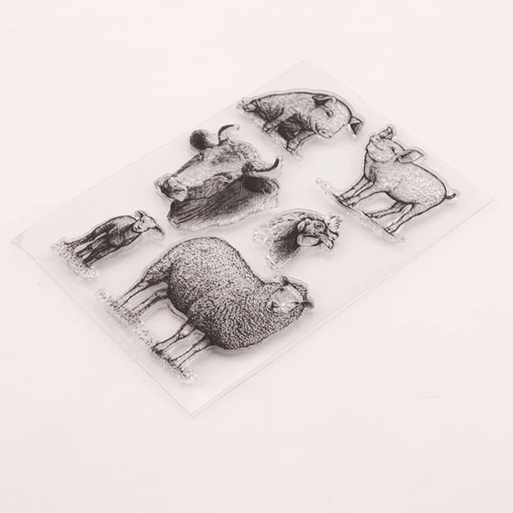 EXCEART Sello de silicona lindo animal sello postal Ilustración hacer accesorios Animal Sello hacer álbumes de recortes, sello de finalización de