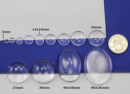Allstarco – Cabujones acrílicos redondos transparentes de 0.315 pulgadas, gemas de plástico para hacer joyas, aretes de bricolaje, colgantes, 75