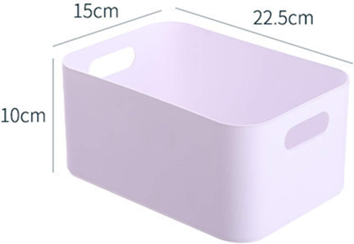 Contenedores de almacenamiento de plástico, cestas de almacenamiento multiusos con asa, apilables, rectangulares, organizadores, despensa,