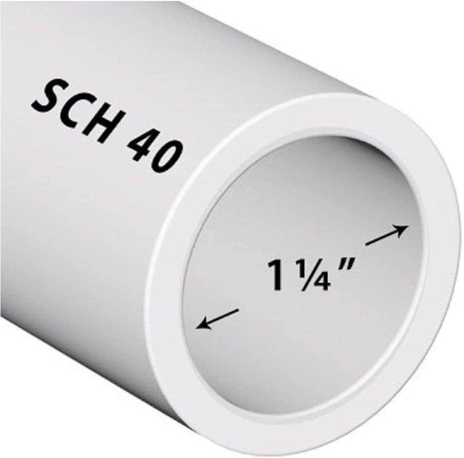 Manufacturer Direct Tubo de PVC Sch40 1-14 pulgadas (1.25) Longitud personalizada blanca – 2FT