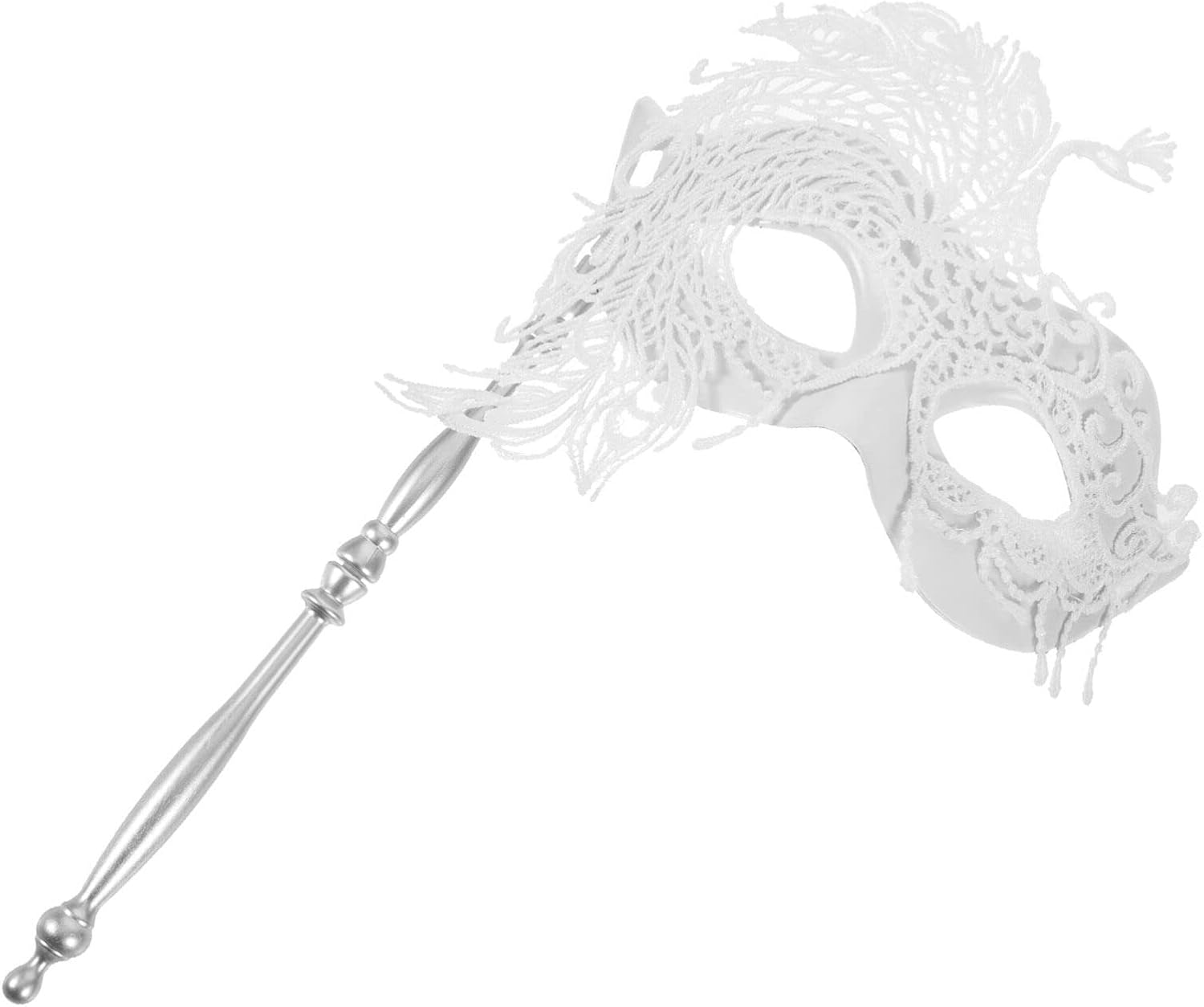SOIMISS Máscara de mano de encaje para fiesta, corona, máscara para baile de máscaras, máscara veneciana de mascarada, trajes de juego de rol,