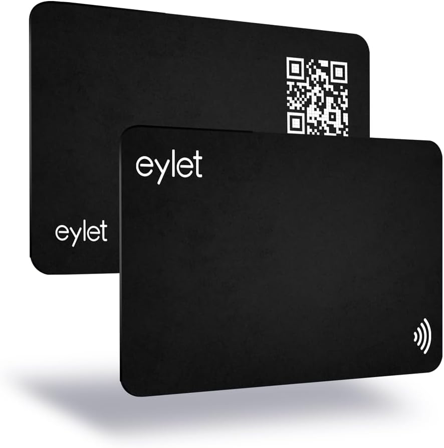 Paquete de 5 tarjetas de visita digitales negras – NO SUBS  Tarjetas de visita digitales habilitadas para NFC